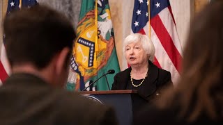 Yellen Says US to Unveil New Russia Sanctions Next Week [upl. by Dalis990]