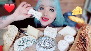 🇨🇵FRENCH CHEESES amp BAGUETTE 🥖🧀MUKBANG [upl. by Ardua]