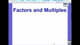 Factors and Multiples  Section 54 [upl. by Hailee]