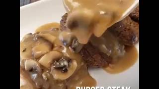 Burger Steak ala Jollibee  Filipino Dish  PinoyCookingRecipes [upl. by Lesna]