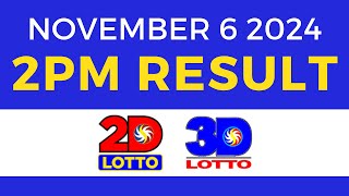 2pm Lotto Result Today November 6 2024  PCSO Swertres Ez2 [upl. by Notniuqal710]