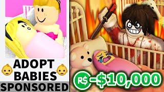 I made a MESSED UP Roblox adoption center and got noobs to join [upl. by Ruff]