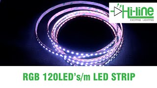 RGB LED strip with 120 LED per meter [upl. by Gyimah]