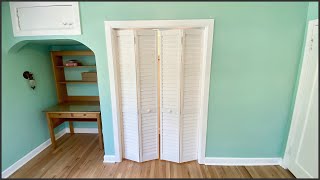 How To Install Louvered Bifold Closet Doors [upl. by Eibba855]