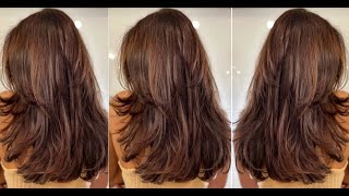 Perfect Long Layered Haircuts amp Hairstyles Tutorial with Bangs  Best Hair Cutting Techniques [upl. by Yborian]