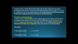 Ep 95 PreReg Practice Question 5 Conversion Factor Pharmacology Calculations [upl. by Sevik]