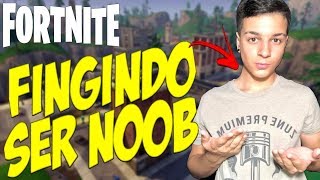 FINGINDO SER NOOB CONTRA O “MELHOR DO MUNDO” E ELE ME CHAMO DE LIXO  FORTNITE BATTLE ROYALE [upl. by Hurlow701]