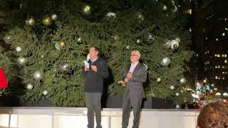 🔴 NYC Live South Street Seaport Christmas Tree lighting  12221 [upl. by Leanora]