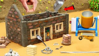 How to Build a Mini Concrete Farmhouse with Mini Bricks  DIY Science Projectminikalaa [upl. by Diena155]