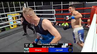 Shane vs Jarred  Titan Combat Sports  East vs West [upl. by Arhna]