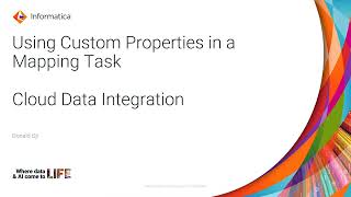 Using Custom Properties in a Mapping Task [upl. by Lasorella]