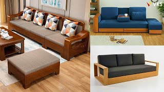 Modern Wooden Sofa Set Design Ideas  Living Room Sofa Design  Wooden Furniture [upl. by Adnilg]