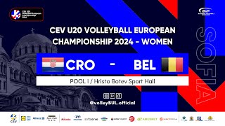 🔴 CRO 🆚 BEL  Day 7 Sofia  EuroVolley U20W [upl. by Lahcim]