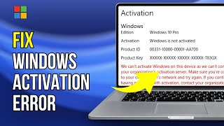 We cant Activate windows on this device as we cant connect to your organization Error 0xc004f074 [upl. by Adnawahs]