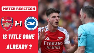 THE REF COST THE GAME I Arsenal 11 Brighton Match Reaction [upl. by Llij229]