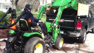 Reloading mulch with the John Deere Loader [upl. by Craner]