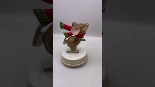 Vintage Otagiri Mouse Ice Skating Skaters Waltz Ceramic Music Box Japan shorts [upl. by Laehcimaj]