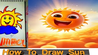 Sun Drawing 🌞🌞  New Sun Drawing Video  sun Painting [upl. by Hgiel]