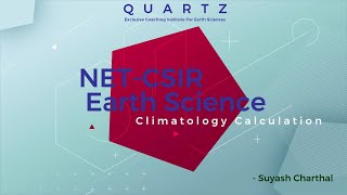 Climatology  NET  CSIR Earth Science 2016 dec calculation PART C [upl. by Ettenan784]