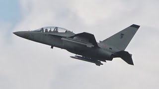 Alenia Aermacchi T346A Master Italian Air Force flying Display Volkel 2019 AirShow [upl. by Adnouqal466]