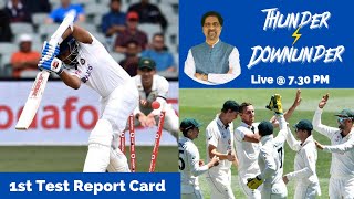 Thunder Downunder 1st Test Report Card  India vs Australia  BorderGavaskar Trophy [upl. by Alemahs]