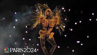 The Golden Voyager takes center stage at the Paris Olympics Closing Ceremony  NBC Sports [upl. by Fakieh]