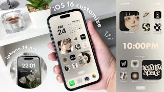 iOS16 aesthetic customization 🖤  custom lock screen widgets icons tutorial [upl. by Aggarwal789]