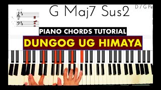 DUNGOG UG HIMAYA  Piano Chords Tutorial [upl. by Eilyak]