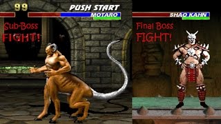 UMK3  MK3  Boss Fights Motaro amp Shao Khan [upl. by Ferrigno393]