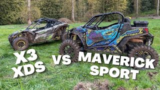 Stock Suspension X3 XDS Can am Vs Maverick Sport XMR Ride Quality [upl. by Lannie]