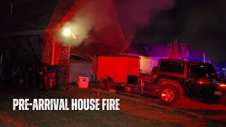 PreArrival House Fire Oklahoma City Engine 35 Stretching on a Dwelling 4K [upl. by Jelena]