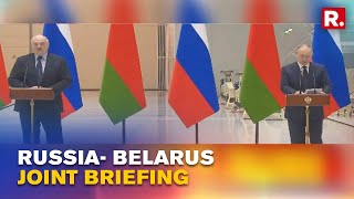 Russia Building Nuclear Plants In Belarus Vladimir Putins Massive Statement At Joint Briefing [upl. by Semyaj473]