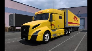 DHL WORLDWIDE EXPRESSVOLVO BETA 153 AMERICAN TRUCK SIMULATOR [upl. by Mauri599]