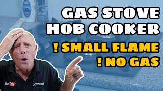 No gas or small flame on Gas Stove top hob cooker How to clean the jet [upl. by Esli417]