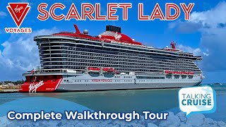 Virgin Voyages Scarlet Lady  Complete Walkthrough Tour 2022 [upl. by Dubenko]