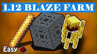 Easy Blaze Farm Tutorial 112 Java Editon Minecraft [upl. by Rivy]