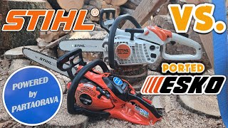 PORTED Echo CS 2511WES vs STOCK Stihl MS 194 CE [upl. by Lenaj]