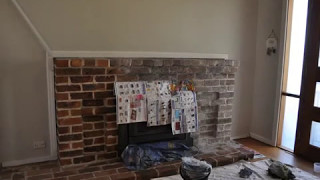 Whitewashing a Brick Fireplace [upl. by Welsh]