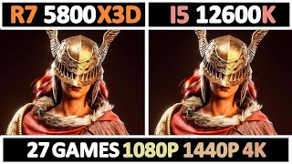 Intel I5 12600K vs Ryzen 7 5800X3D  Tested 27 Games [upl. by Anders]