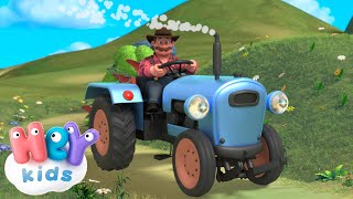 The tractor on the farm 🚜  Blue Tractors Songs for Kids  HeyKids Nursery Rhymes [upl. by Joell]