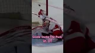 Detroit Goalie Ducks The Puck LGRW NJDevils GoSensGo [upl. by Phedra]