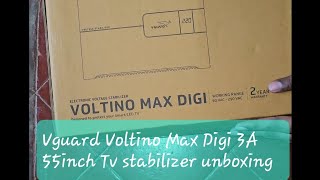 Vguard Voltino Max Digi 3A 55inch Tv stabilizer unboxing review vguard stabilizer tv ytshorts [upl. by Marcy]