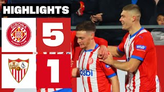 GIRONA FC 5  1 SEVILLA FC  RESUMEN  LALIGA EA SPORTS [upl. by Marciano]