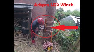 Baumfällung mit Arbpro LD2 Winch  Baumpflege Mertens [upl. by Einnaffit]