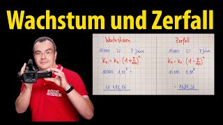 Wachstum und Zerfall  Mathematik  einfach erklärt  Lehrerschmidt [upl. by Klos594]