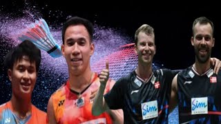 Badminton Mens Doubles KedrenPuavaranukroh THA vs AstrupRasmussen DEN  Arctic Open 2024SF [upl. by Trstram]