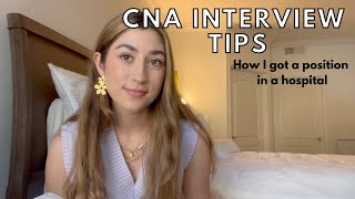 Hospital CNA Interview Advice How I got a hospital job [upl. by Dnama942]