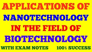 APPLICATIONS OF NANOTECHNOLOGY IN BIOTECHNOLOGY  NANOBIOTECHNOGY  WITH EXAM NOTES [upl. by Akym491]