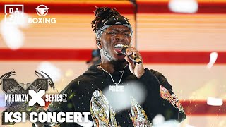 KSI Unveils New Single In Second DAZN X Series 17 Live Show [upl. by Eeladnerb]