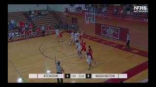 Washington vs Atchison Basketball Highlights [upl. by Rfinnej]